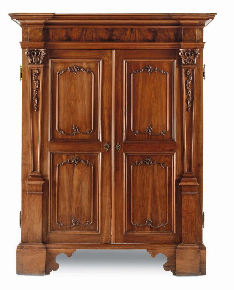 Armadio a due ante pannellate, XIX secolo  - Auction Fine Art - Cambi Casa d'Aste