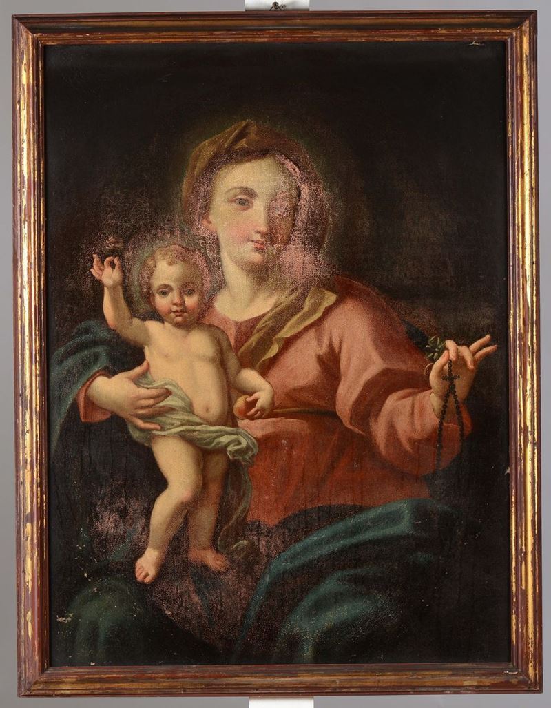 Scuola del XVIII secolo Madonna con Bambino  - Asta Antiquariato - Cambi Casa d'Aste
