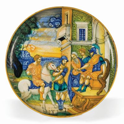 Coppa Urbino, Maestro della Cerchia di Nicola da Urbino, 1535 Ca.