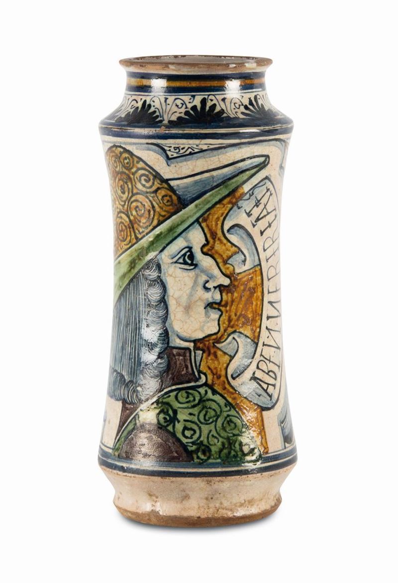 An albarello vase  - Auction Important Italian Majolica from Renaissance to Baroque - Cambi Casa d'Aste