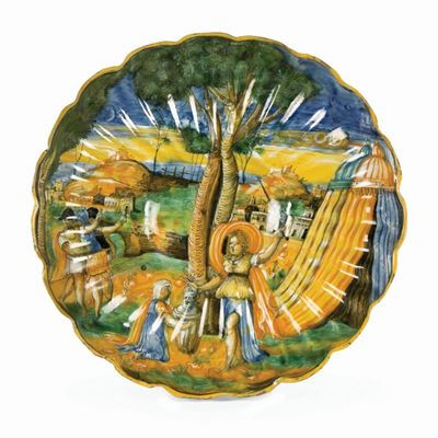 Coppa (“crespina”) Casteldurante, Bottega dei Picchi, Maniera di Andrea da Negroponte, 1555- 60 C...