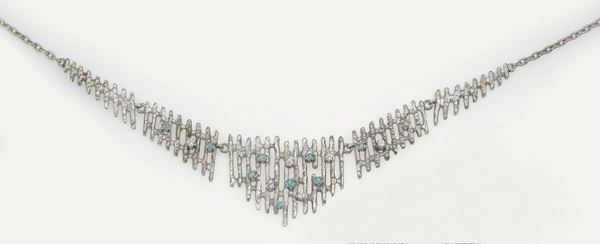 Diamond, emerald and gold necklace, Sforza