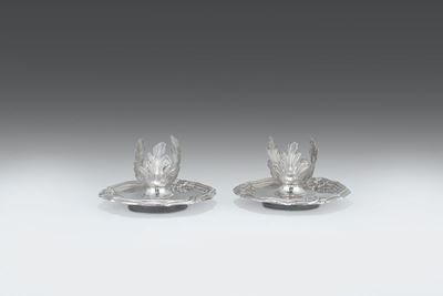 Coppia di Trambleuse in Argento Sbalzato e Cesellato, Genova, Punzone della Torretta per 1790
