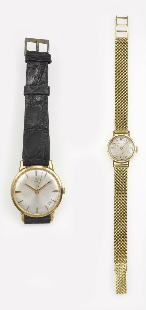 Lotto composto da un orologio da polso Zenith ed un orologio per signora Longines  - Asta Antiquariato - Cambi Casa d'Aste