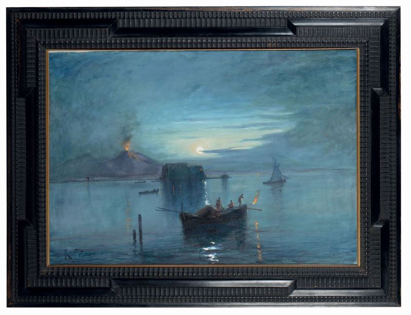 Oscar Ricciardi (1864-1935) Notturno  - Auction 19th and 20th Century Paintings - Cambi Casa d'Aste