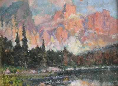 Cesare Bentivoglio (genova 1868-1952), Attribuito Apaesaggi