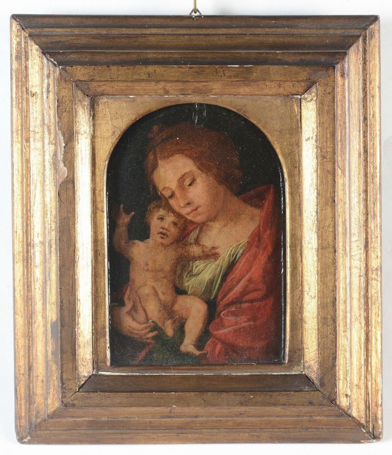 Scuola del XVIII secolo Madonna con Bambino  - Asta Antiquariato - Cambi Casa d'Aste