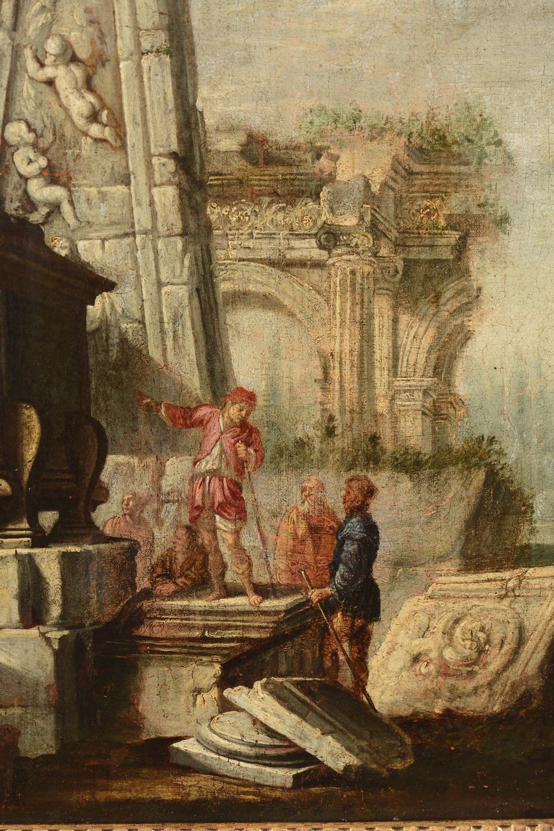 Giovanni Paolo Panini (piacenza 1692 - Roma 1765), Seguace Diveduta di Fantasia con Architettura