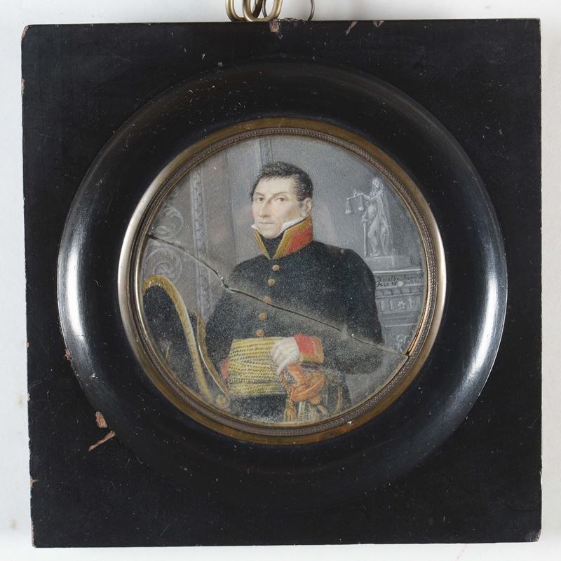 Ritratto di uomo in uniforme, XIX secolo  - Auction Fine Art - Cambi Casa d'Aste