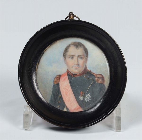 Ritratto di uomo in uniforme blu, XIX secolo