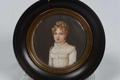 Ritratto di Nobildonna in Abito Bianco, XIX Secolo