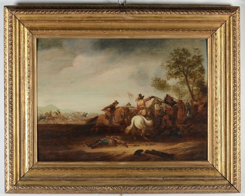 Anthonie Palamedesz (1601-1673) Scena di battaglia  - Auction Old Masters Paintings - Cambi Casa d'Aste