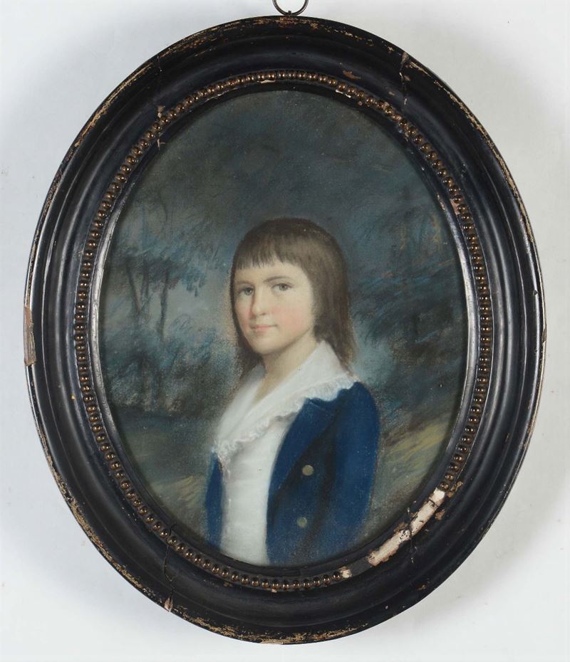 Anonimo del XIX secolo Ritratto di fanciullo  - Auction Asta a Tempo Antiquariato - Cambi Casa d'Aste