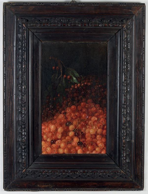 Augusto Ferri (1829-1895) Due nature morte con frutta