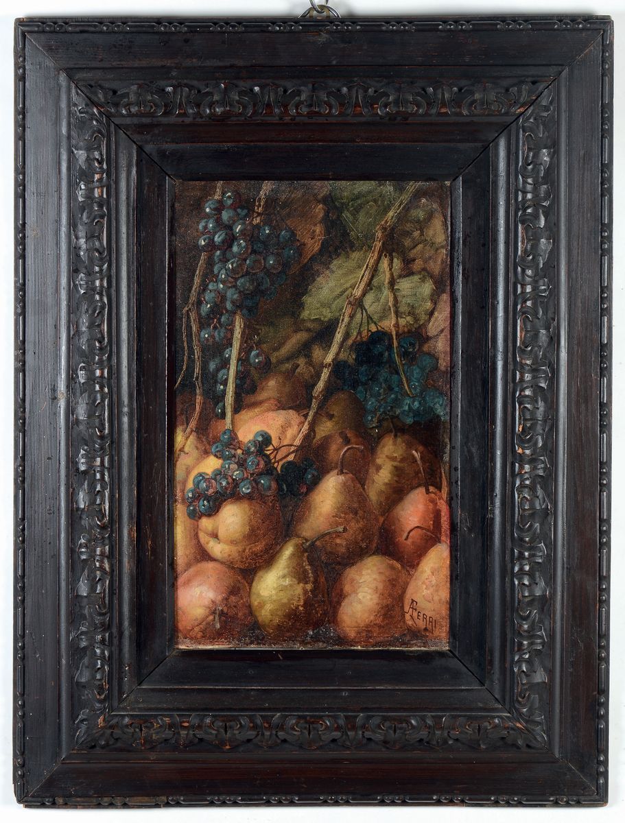Augusto Ferri (1829-1895)due Nature Morte con Frutta