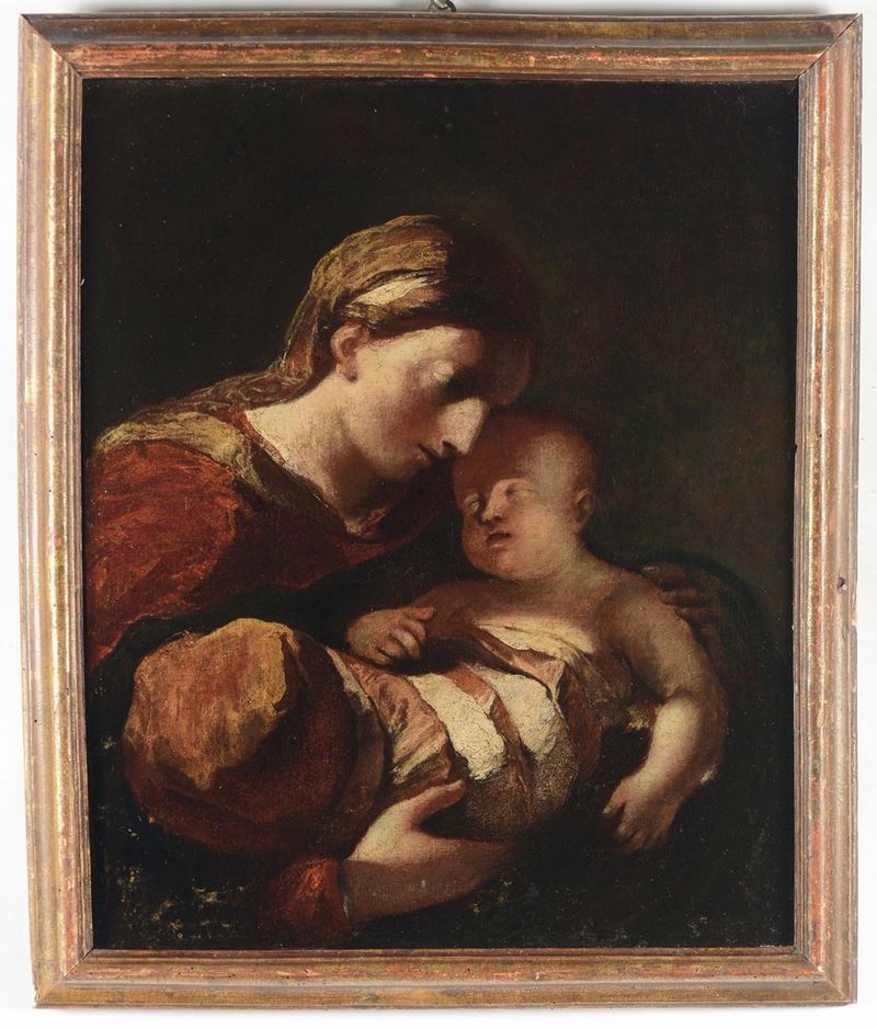 Scuola del XVIII secolo Madonna con il Bambino  - Asta Antiquariato - Cambi Casa d'Aste