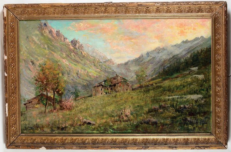 Giuseppe Gheduzzi (1889-1957) Veduta montana  - Auction 19th and 20th Century Paintings - Cambi Casa d'Aste