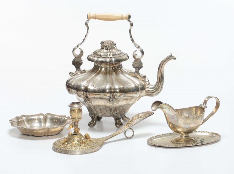 Lotto misto di oggetti in argento, XX secolo  - Asta Antiquariato - Cambi Casa d'Aste