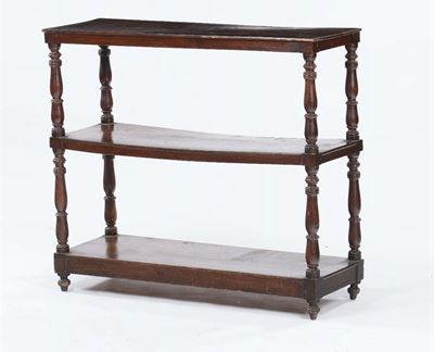 Etagere a Tre Ripiani con Colonne Tornite