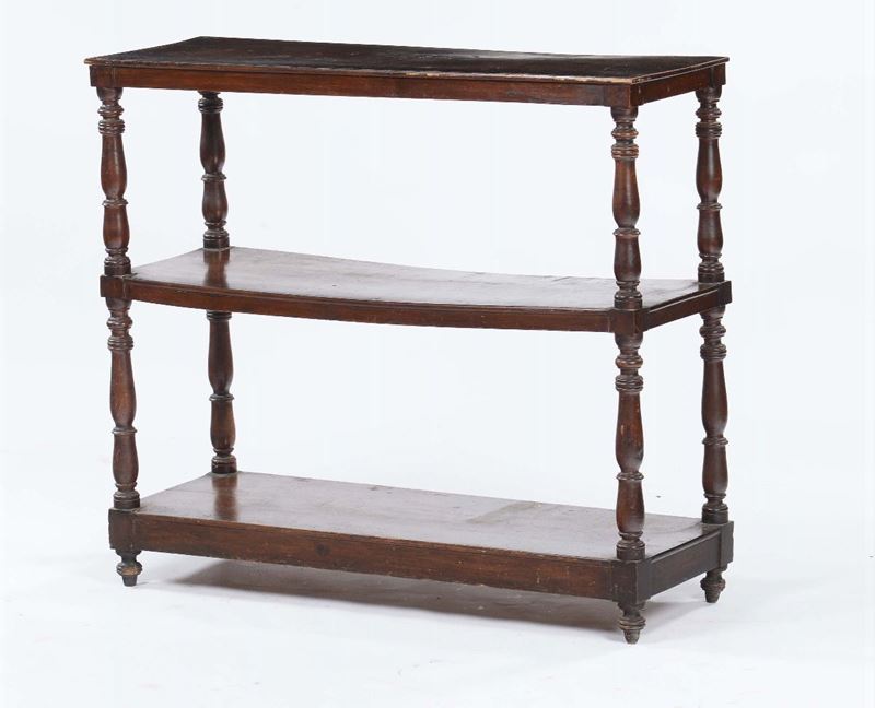 Etagere a tre ripiani con colonne tornite  - Auction Fine Art - Cambi Casa d'Aste