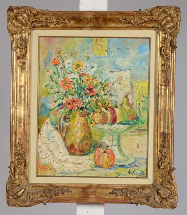 Giacomo Picollo (1905-1988) Vaso di fiori
