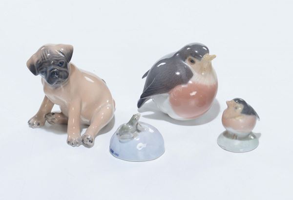 Lotto composto da animali in porcellana Copenhagen