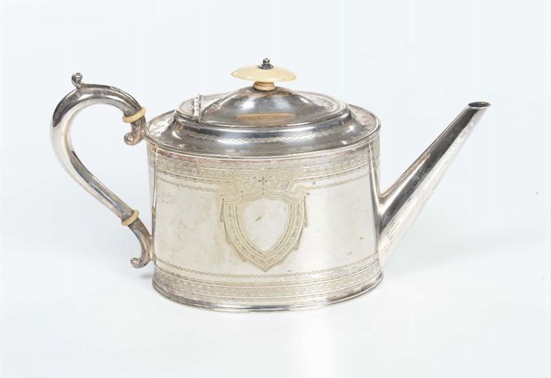 Teiera in argento, XIX secolo  - Auction Asta a Tempo Antiquariato - Cambi Casa d'Aste
