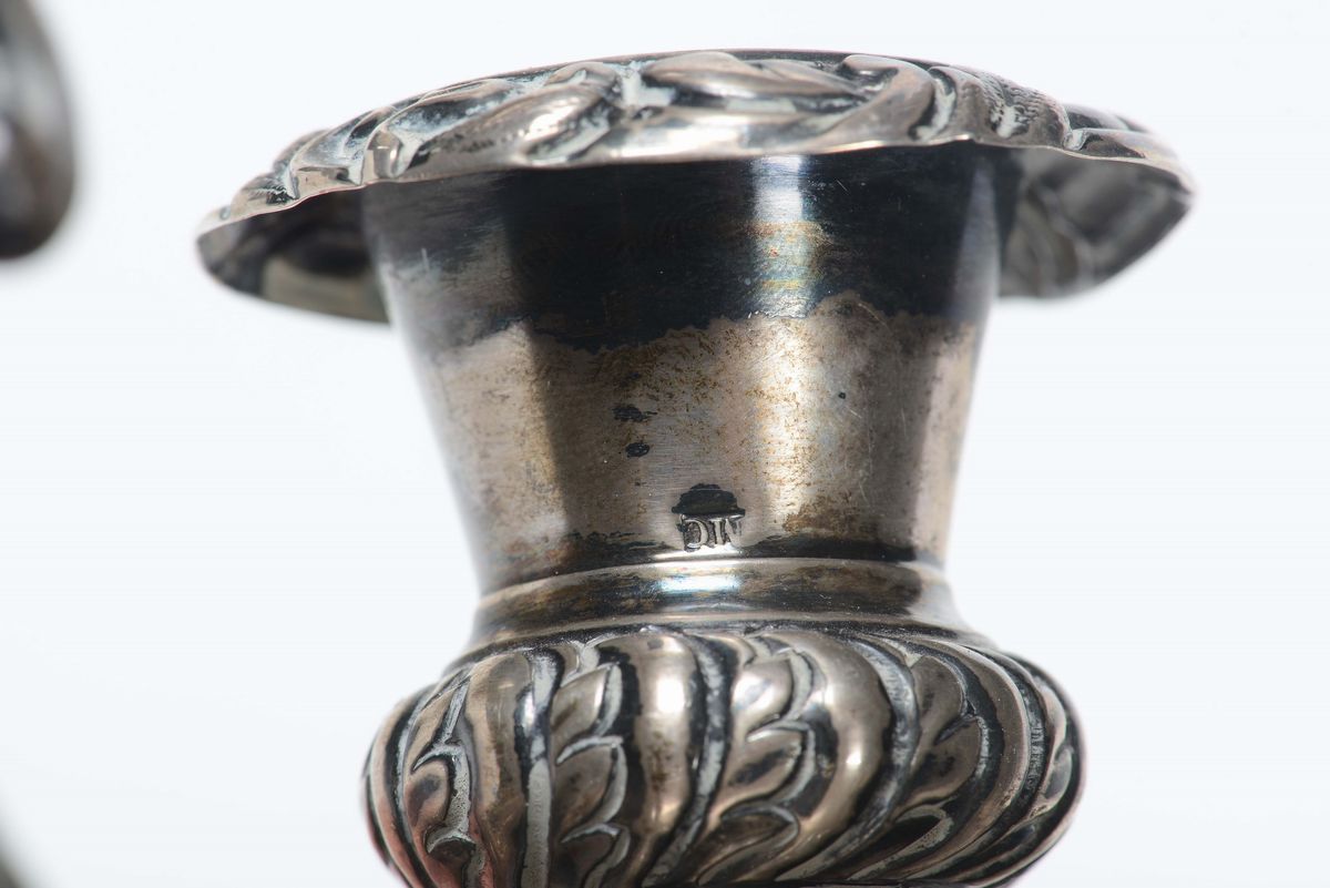 Coppia di Bugie in Argento, Napoli XIX Secolo