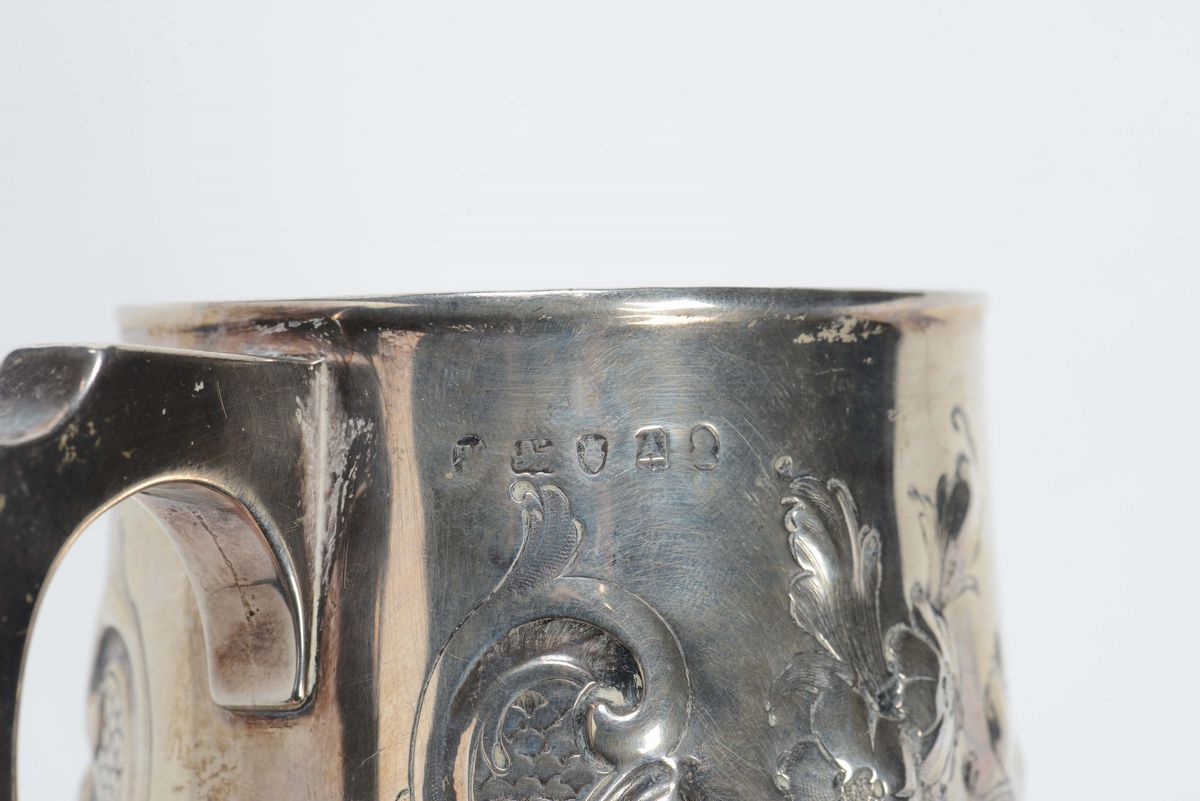Boccale in Argento Sbalzato, Inghliterra 1877