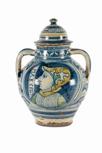 Raro Vaso Caltagirone, Fabbrica della Fine del XVI o Inizi del XVII Secolo