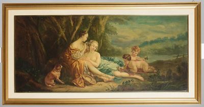 Lotto di Tre Dipinti nello Stile di Boucher