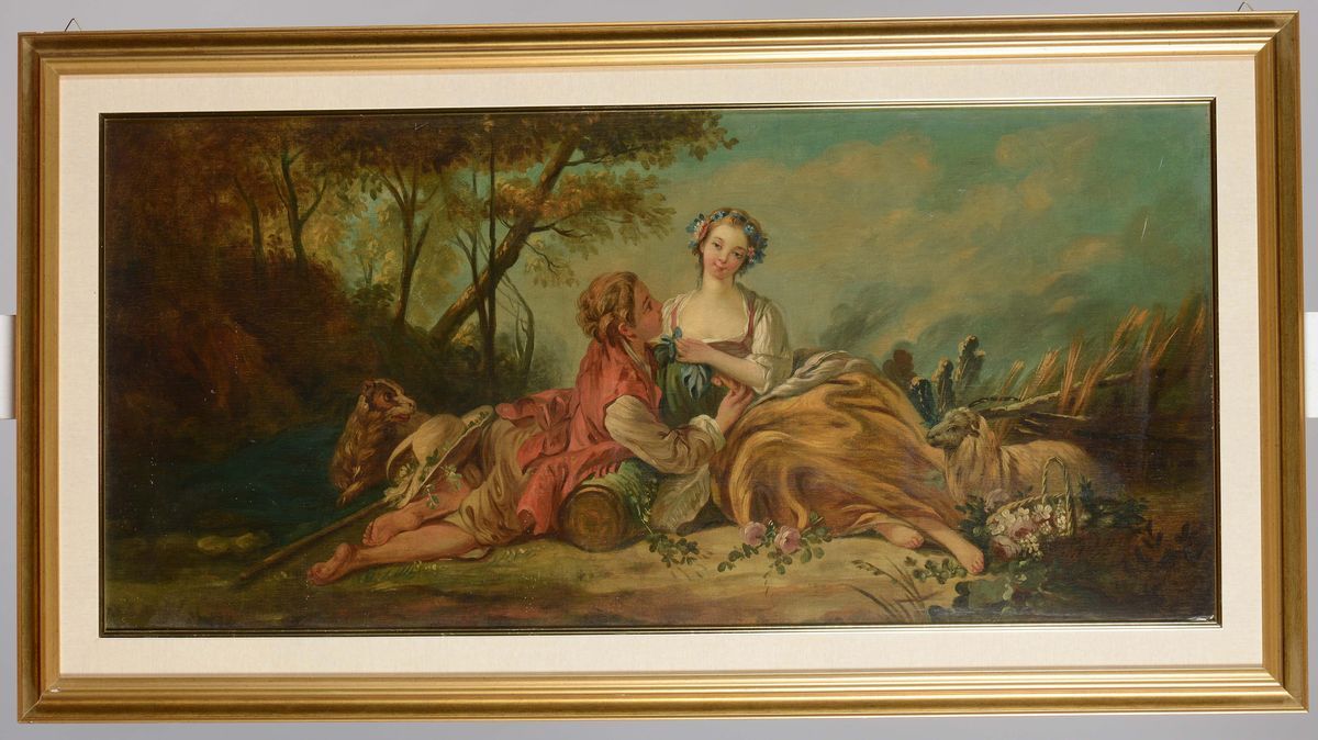 Lotto di Tre Dipinti nello Stile di Boucher