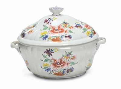 Zuppiera in Porcellana con Decoro al Tulipano. Ginori 1780 Circa
