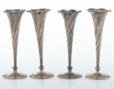 Quattro Portafiori in Argento, XX Secolo