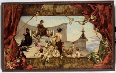 Carlo Wostry (1865-1943)bozzetto per Scenografia, 1888