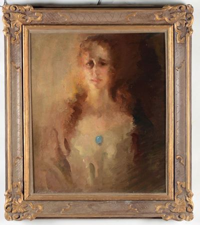 Gino Parin (1876-1944)ritratto Femminile