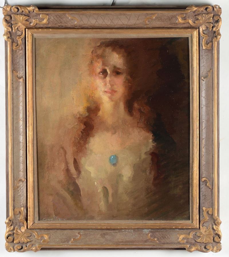 Gino Parin (1876-1944) Ritratto femminile  - Asta Dipinti del XIX e XX secolo - Cambi Casa d'Aste