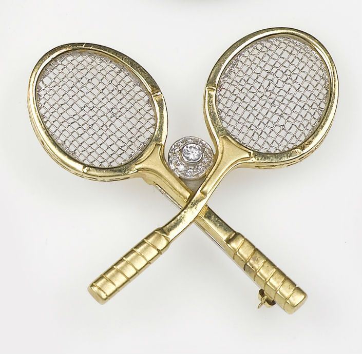 Spilla Tennis con diamanti  - Asta Antiquariato - Cambi Casa d'Aste