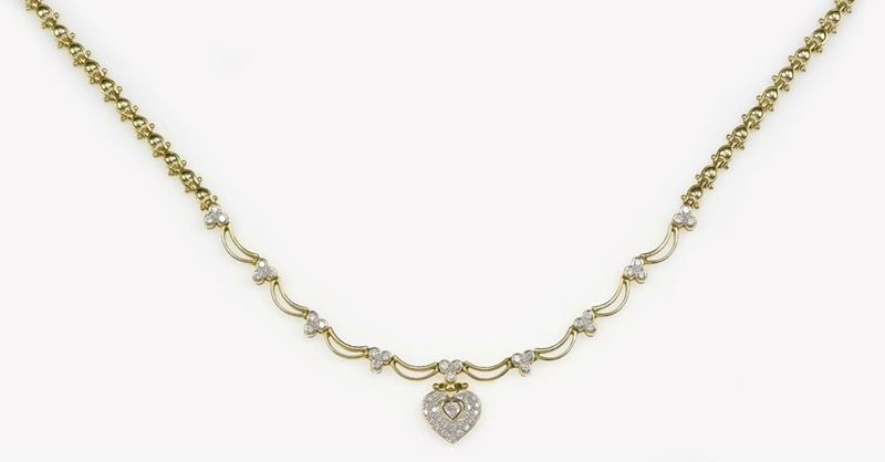 A diamond and gold necklace  - Auction Fine Art - Cambi Casa d'Aste