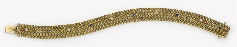 A diamond and sapphire bracelet  - Auction Fine Art - Cambi Casa d'Aste