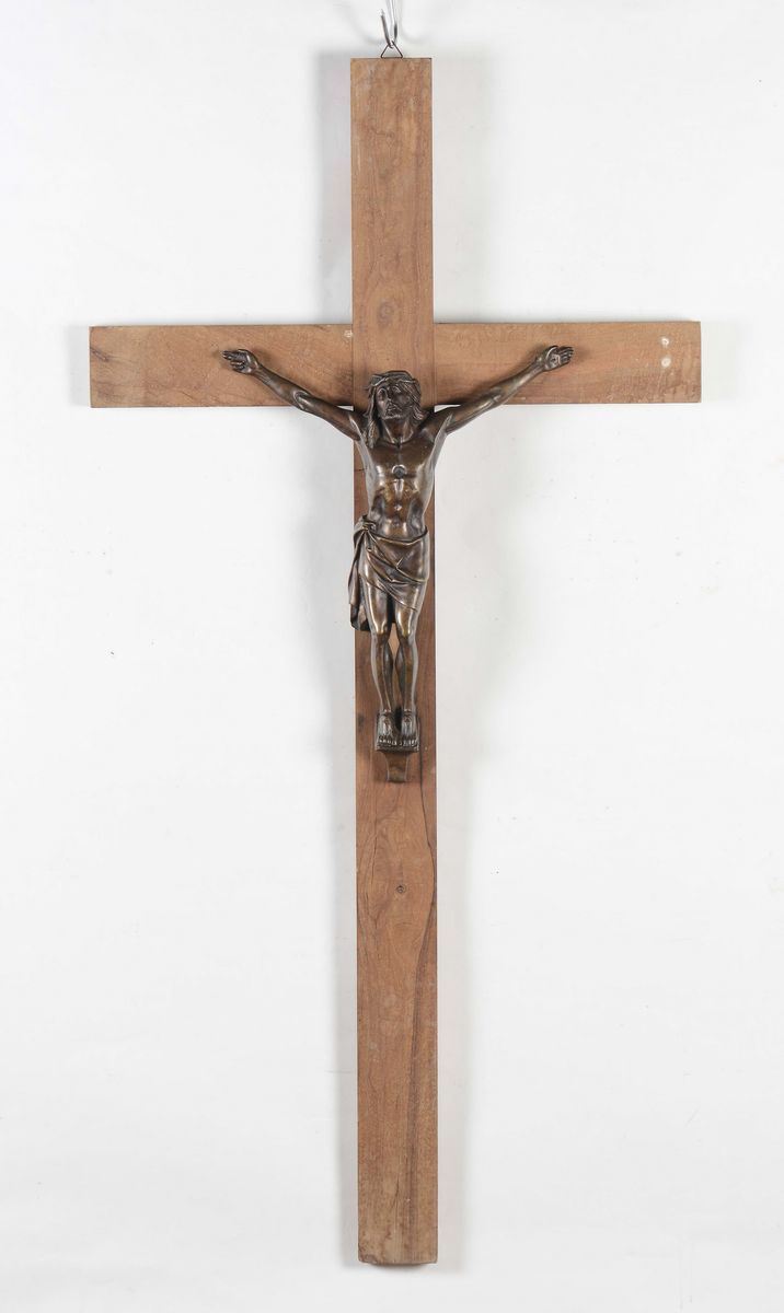 Cristo in bronzo, XX secolo  - Asta Antiquariato - Cambi Casa d'Aste