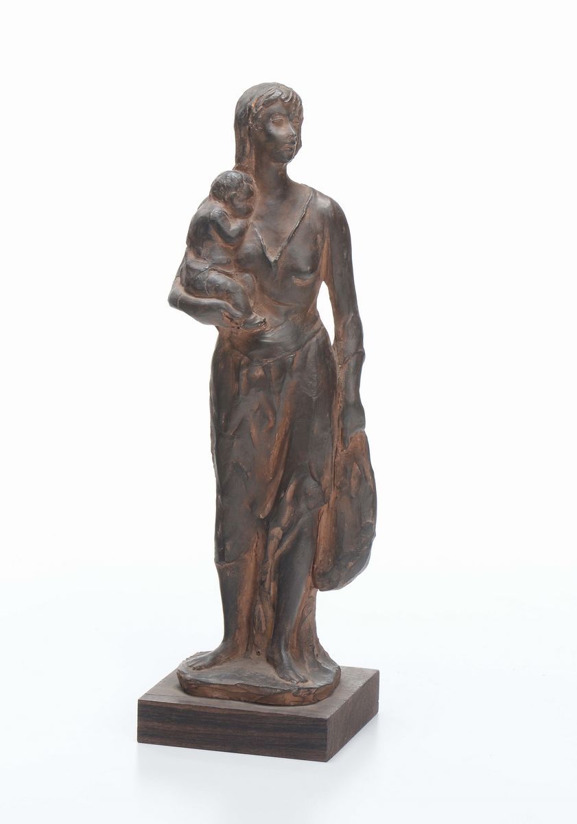 Tre Sculture in Terracotta, Firmate N. Bandini