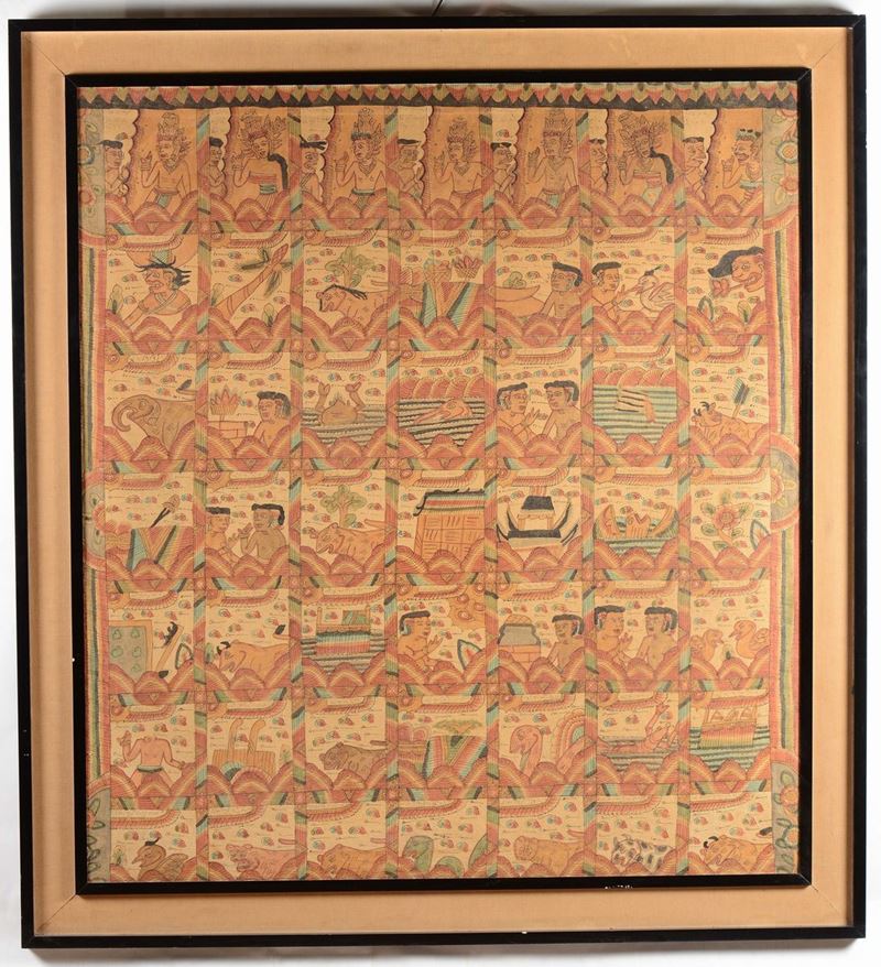 Pannello con storie di vita, India (?)  - Asta Antiquariato - Cambi Casa d'Aste