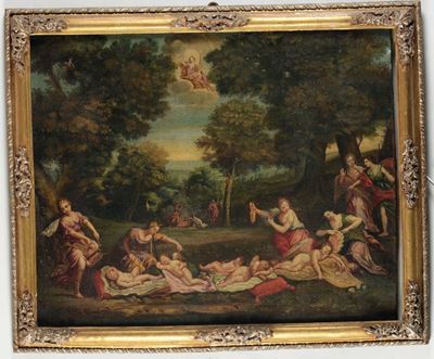 Scuola Emiliana del XVIII Secoloallegorie dei Quattro Elementi (aria, Acqua, Terra e Fuoco)