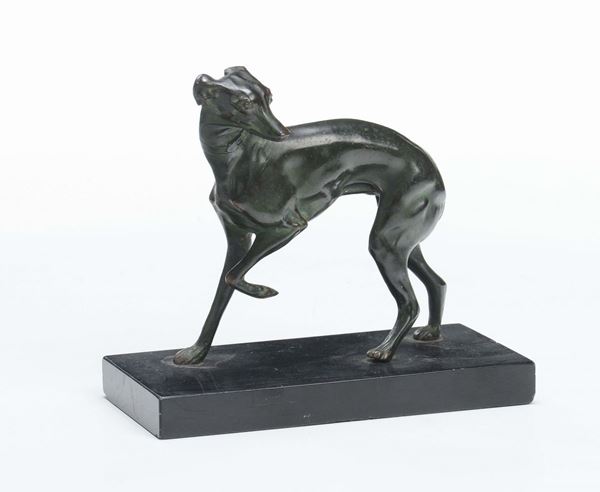 Levriero in bronzo, XIX-XX secolo