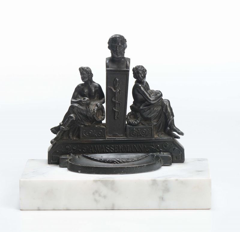Erma in bronzo con due figure, A. Wassermann  - Asta Antiquariato - Cambi Casa d'Aste