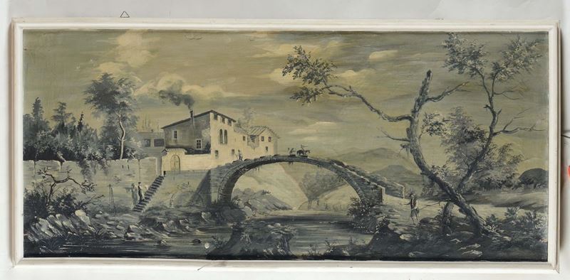 Scuola del XVIII-XIX secolo Paesaggio  - Asta Antiquariato - Cambi Casa d'Aste