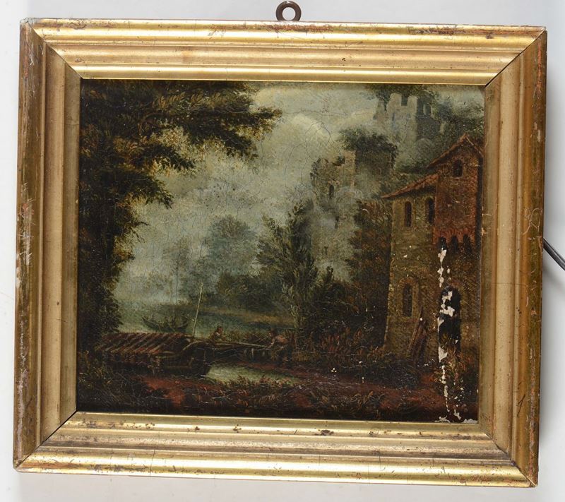 Anonimo del XIX secolo Paesaggio  - Asta Antiquariato - Cambi Casa d'Aste