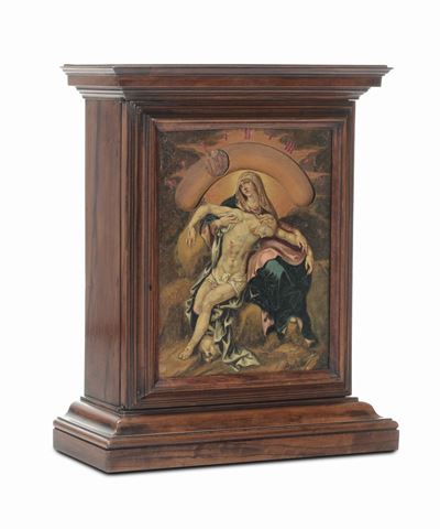 Orologio Notturno con Cassa in Legno Lastronato in Olivo, XVII e XVIII Secolo