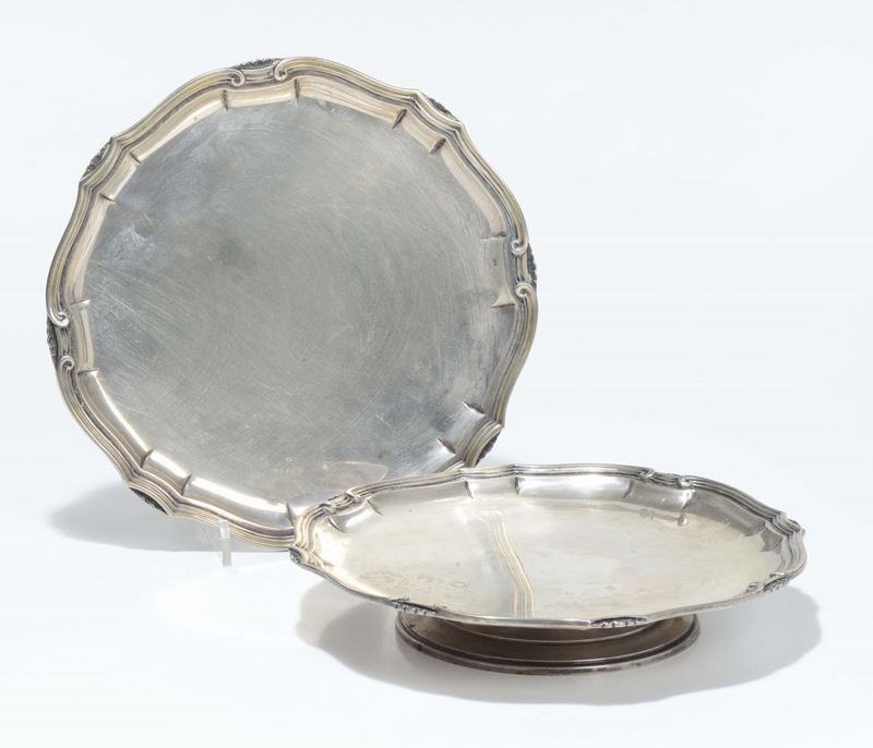 Coppia di alzatine in argento, XX secolo  - Asta Antiquariato - Cambi Casa d'Aste